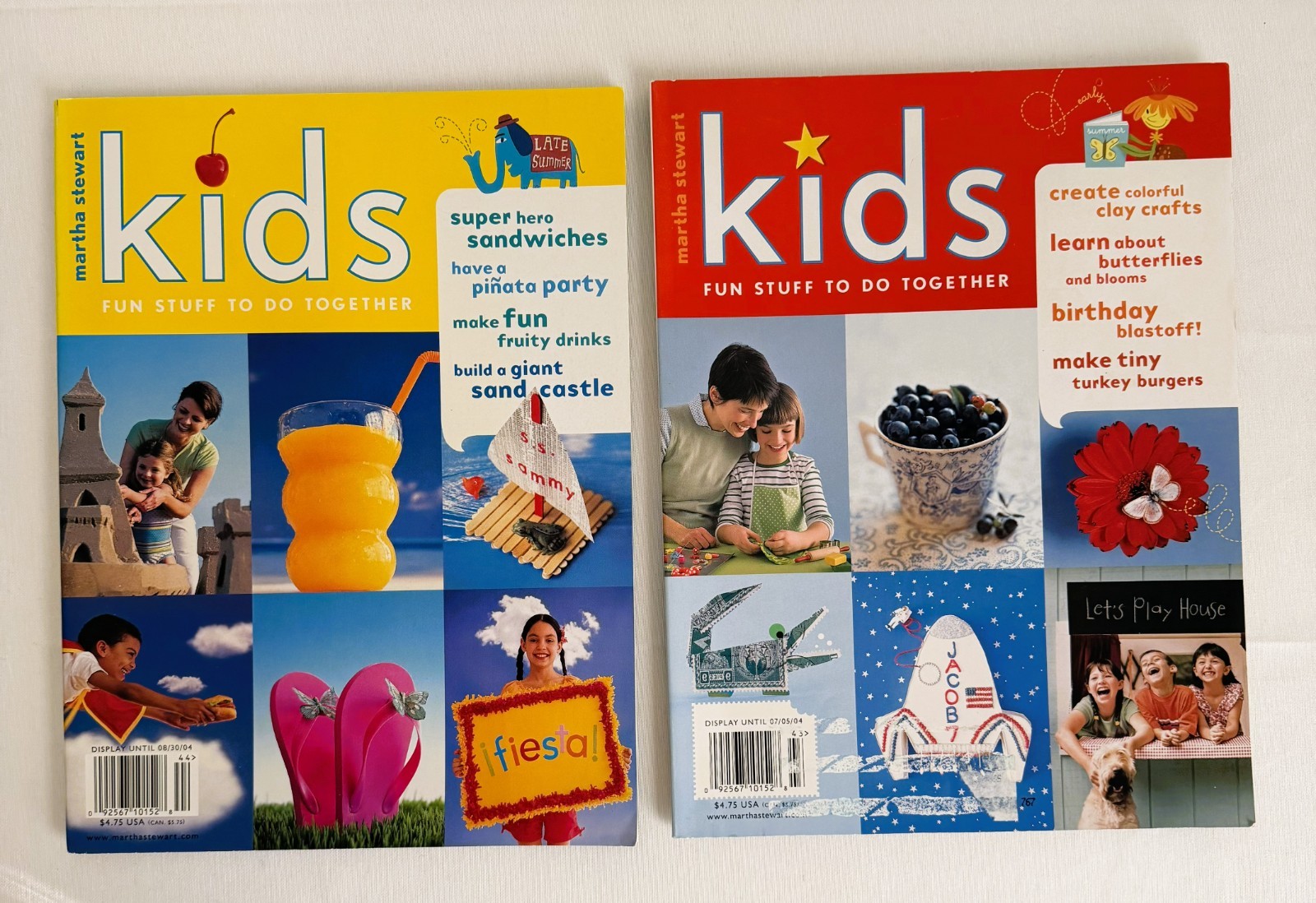 Martha Stewart Kids Fun Stuff Magazine Summer Issues 2004 Lot of 2