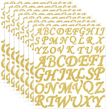 416Pcs Glitter Gold Letter Stickers Vinyl Alphabet Self Adhesive Decals Set