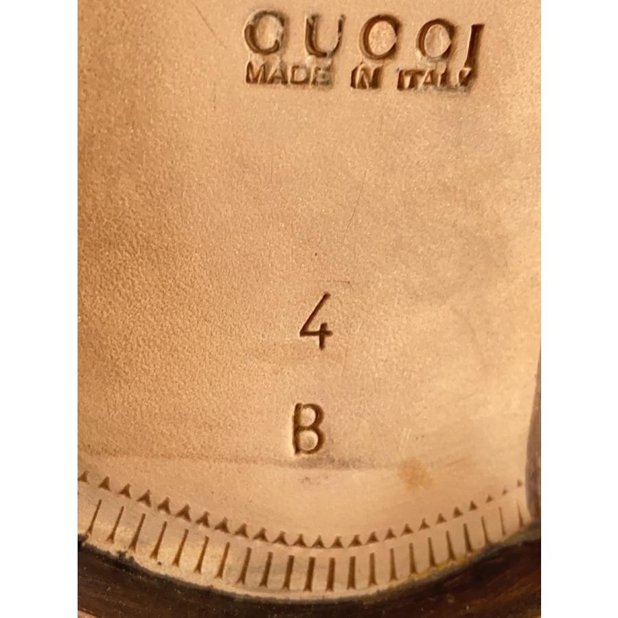 GUCCI Gold Hardware Leather Loafers Dress Shoes Size:4/JP:21 Brown 141140K Auth thumbnail 5