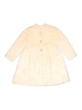Blueberi Boulevard Girls Ivory Coat 3T