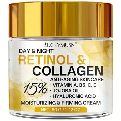 LUCKY MUSN Retinol & Collagen Face Lifting Cream with Hyaluronic Acid Q10 Anti Aging