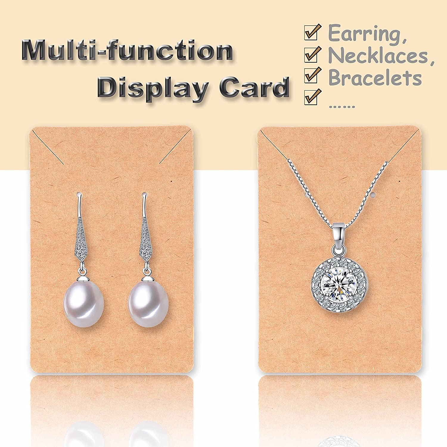 Earring Display Cards with 100 Pcs Earring Holder Cards 200 Pcs Earring Backs an