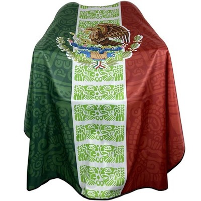 Mexico Flag Barber Cape 63''x56'' Waterproof Hair Cutting Salon Stylist Gown