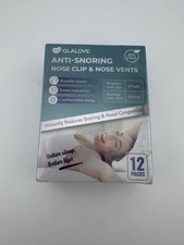 Anti-Snoring Nose Clip & Vents - Glalove, 12 pcs - 4 nose clips & 8 nose vents