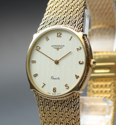 Near MINT LONGINES 150 6773 30mm Quartz L150.2 Gold Dial Men's