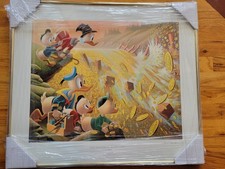 Carl Barks Signed Lithograph Dam Disaster at Money Lake 143 of 345 G1N
