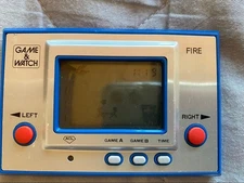 Nintendo Game & Watch FIRE Console Blue Tested Used Good Condition 1980 Japan