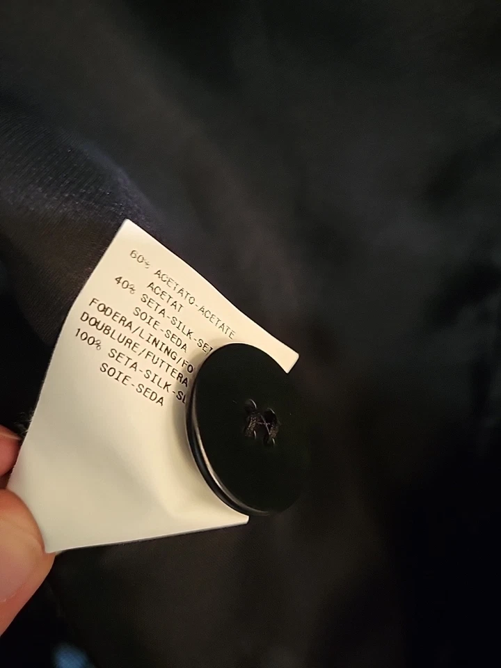 Chaqueta Blazer Armani Collezioni Mujer’s 6 Mezcla Seda Negra Ropa Formal Foto 4 de 4