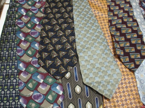 Mens DESIGNER Silk Neck Ties Neckties Lot of 4 Woven Executive Stripes Paisley - Picture 2 of 12