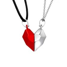 New Heart Magnet Necklace Set for Couple Boyfriend, Girlfriend, Husband, Wife, G