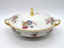 VTG Veggie Soup Tureen Dish by Haviland Limoges Floral Design Pattern LORRAINE