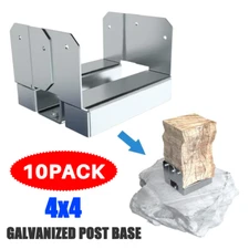 10Pcs 4x4 Concrete Deck Post Anchor Base Adjustable Metal Post Bracket Post Base