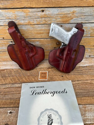 Vintage Don Hume Brown Leather H721 Double 9 Holster for H&K USP 9mm / .40
