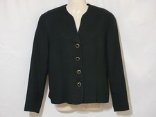 PENDLETON VINTAGE LINED BLAZER JACKET 100 WOOL BLACK 40" BUST USA MADE READ