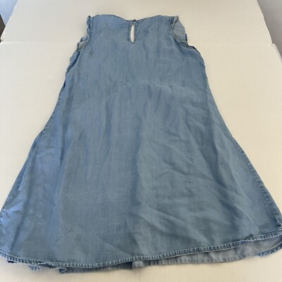 knee length dresses for ladies Denim Maxi Dress for Women – Loose Fit Lightweight Retro Style – Vento main image 1