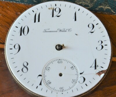Uhrwerk TAVANNES Watch & Co Quadrante Emalto for parts per Restauro Vintage