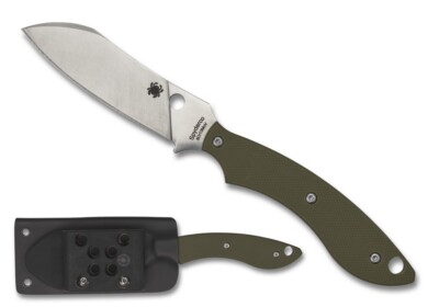 SCFB50GPOD Spyderco Stok Drop Point 8Cr13MoV Blade OD Green G10 Handles Boltaron