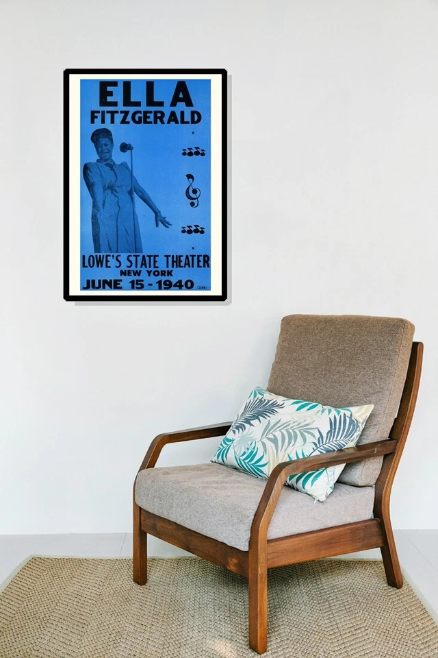 Ella Fitzgerald Poster, Jazz, Singer, Concert, New York City, 1940 - Image 3 of 4