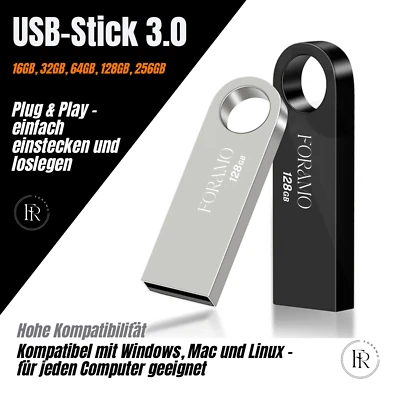 FORAMO USB Stick 3.0 Flash Drive Speicher 32GB 64GB 128GB Memorystick Speicherstick