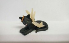 BLACK CAT Angel Christmas Ornament PET MEMORIAL Hand Made