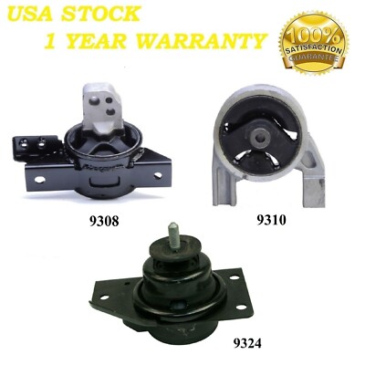 3 PCS MOTOR & TRANS MOUNT FIT 2006-2011 Kia Rio 1.6L