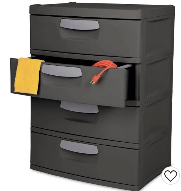 Sterilite 4 - Heavy Duty Plastic Drawer Storage - Gray (No Assembly Required) - Image 4 of 4