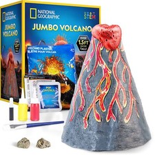 National Geographic Jumbo Volcano Science Kit - 18" Giant Volcano with Multip...