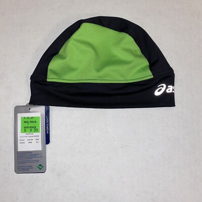 Asics One Size Runners Beanie Utility Hat Green Black