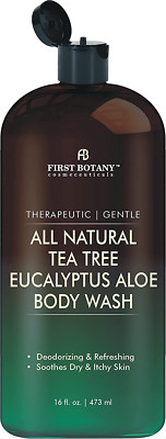 Natural Body Wash - Fights Odor, Athlete's Foot, Acne, Eczema - Tea Tree 16oz