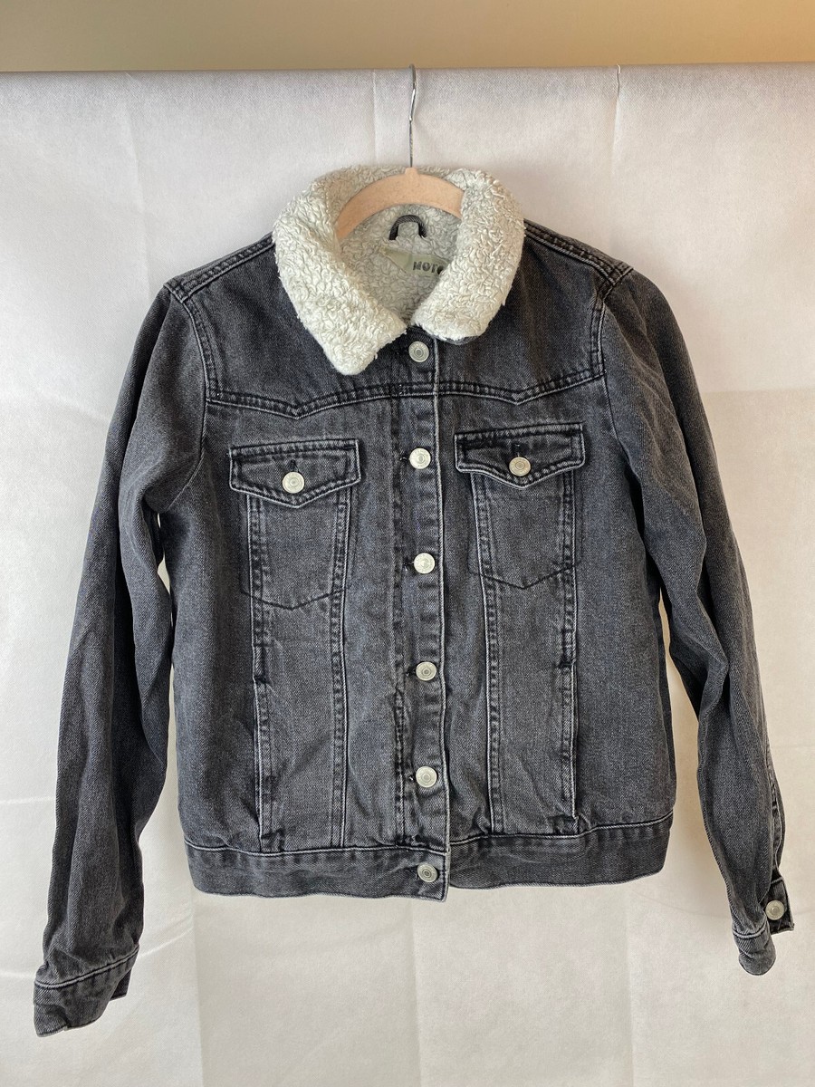 Fleece Lined Jean Jacket With Black Fur Topshop Denim Jacket