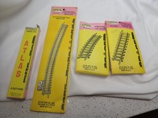 Atlas HO Scale Tracks 22 4 pcs Straight 45 18" Radius Terminal 34 4 pcs  23