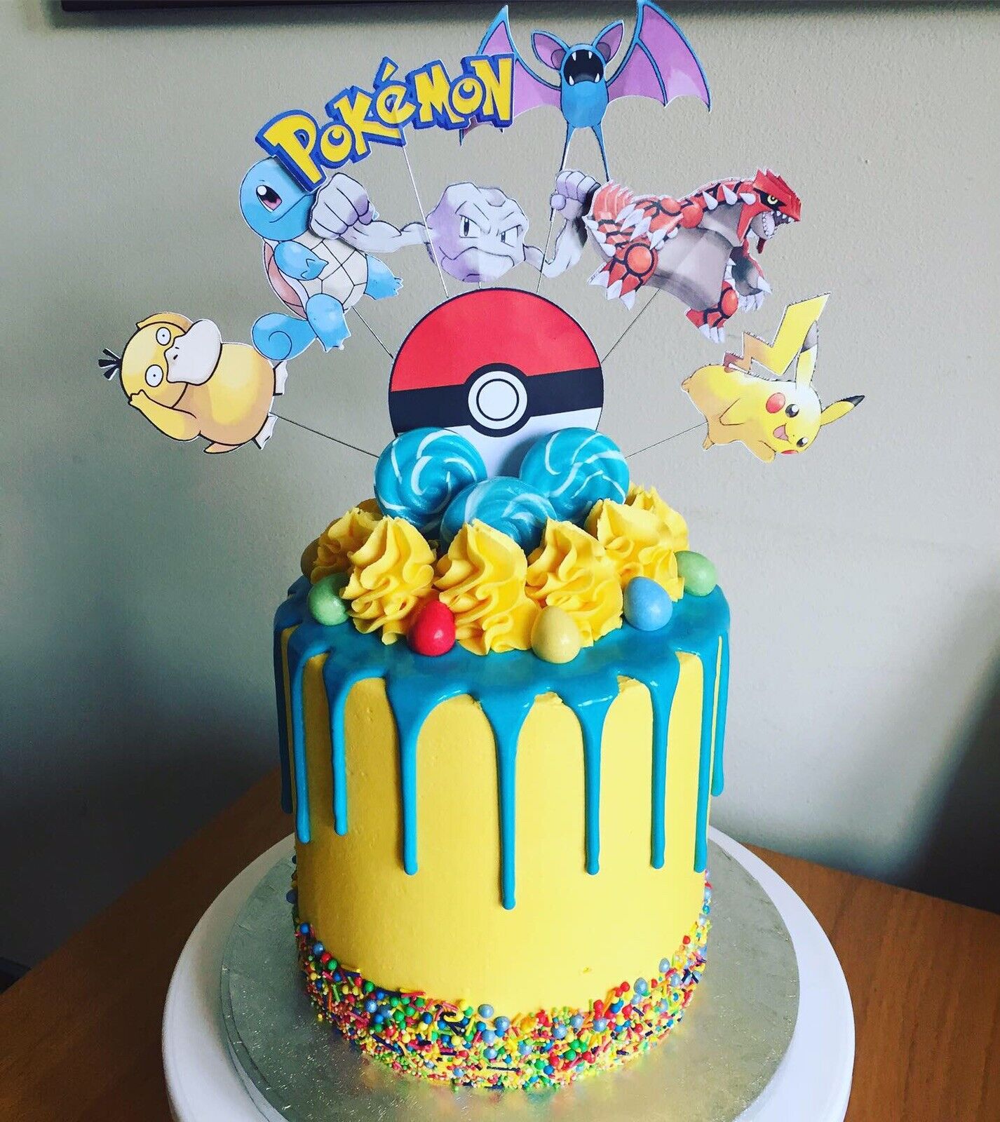 Pokemon, Pikachu and others etc Birthday cake topper display (Unofficial)