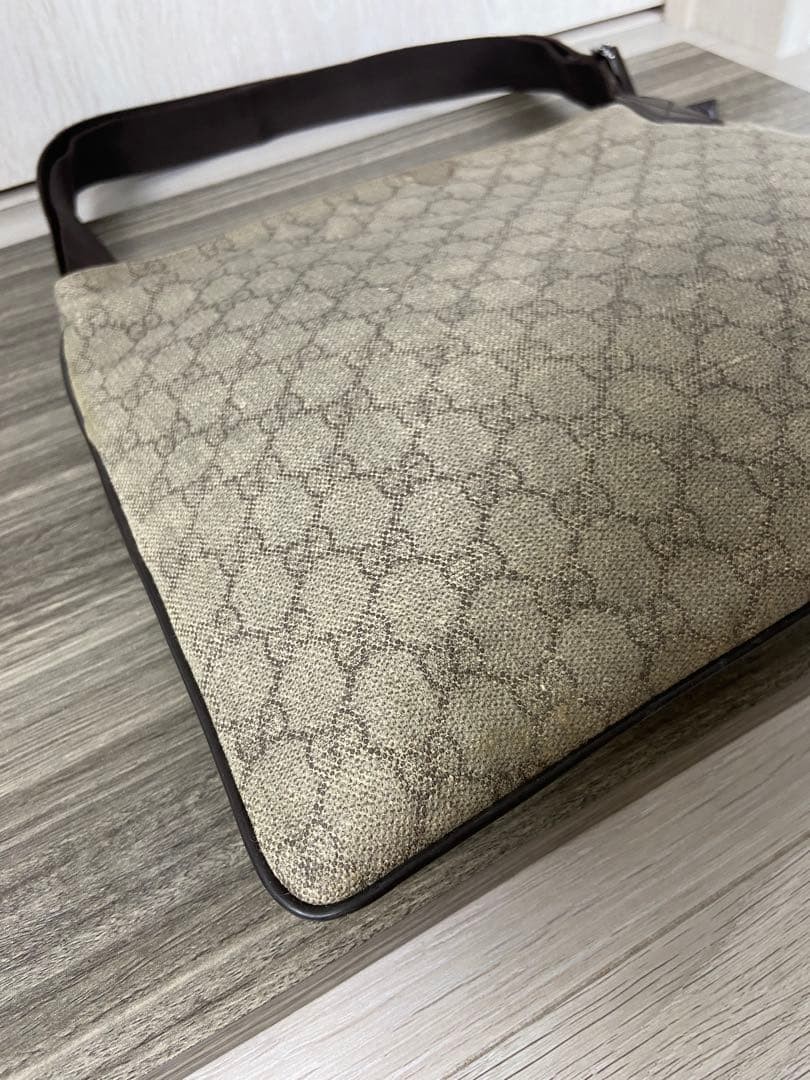 GUCCI Shoulder Bag GG Pattern Leather Supreme PVC Logo Plate C-251215-17 thumbnail 13