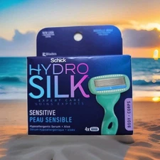 Schick Hydro Silk 5 Blade Sensitive Care Women's Razor Refills 4 Pack NEW 