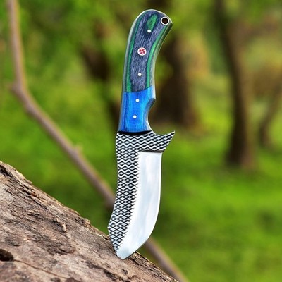 Wolf Cut Custom Handmade Farrier Rasp Steel Bull cutter knife Cowboy knife Hu...
