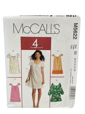 McCALL'S M5622 Easy Dress Pattern Sizes 8-16 Blouses 90s Style