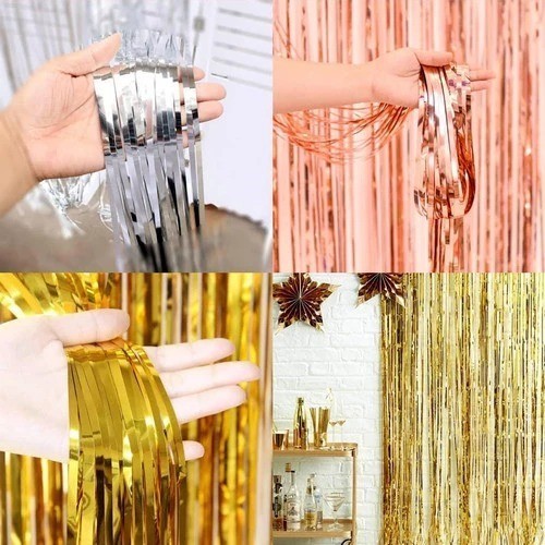 2M-3M FOIL FRINGE TINSEL BACKDROP CURTAIN DOOR WEDDING BIRTHDAY PARTY DECORATION 2