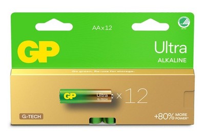 GP W128778055 151427 ULTRA ALKALINE AA/LR6 Battery. 12-Pack ~E~