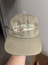 Vintage 90s American Eagle Outfitters Script Logo Strapback Hat - Made in USA
