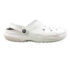 Crocs Unisex Size 10M 12W Classic Lined White Closed Toe Slingback Slip On Clogs
