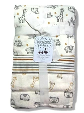 RECEIVING X4 - DUCK DUCK BOYS 253 - SHEEP BROWN - BLANKETS COTTON 4 PACK BABY