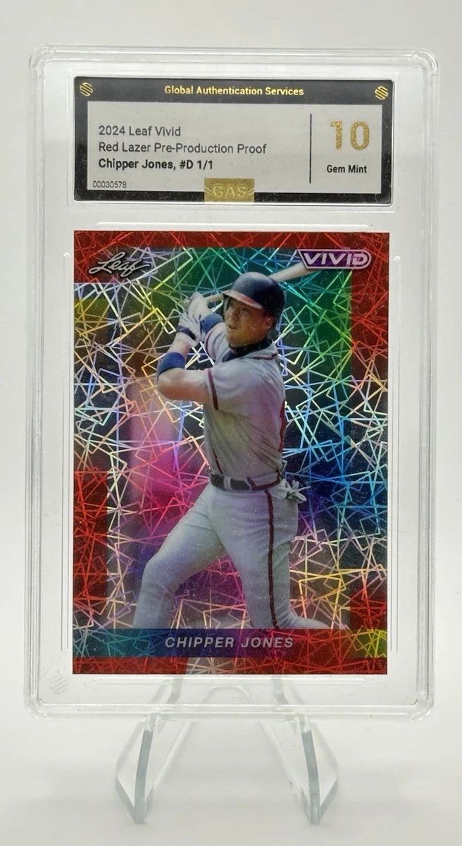 Chipper Jones Baseball Grade 10 Sports Trading Cards & Accessories