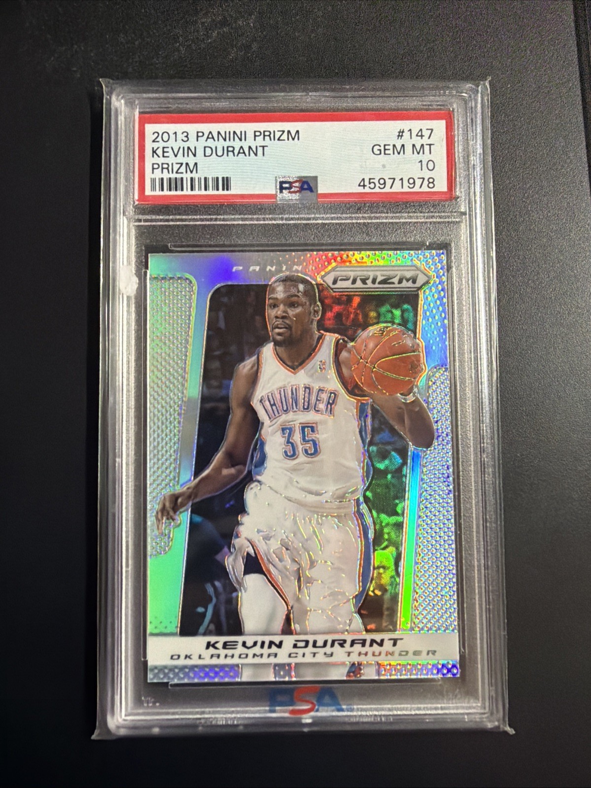 2013 Panini Silver Prizm #147 Kevin Durant OKC Thunder PSA 10 GEM MINT POP 48