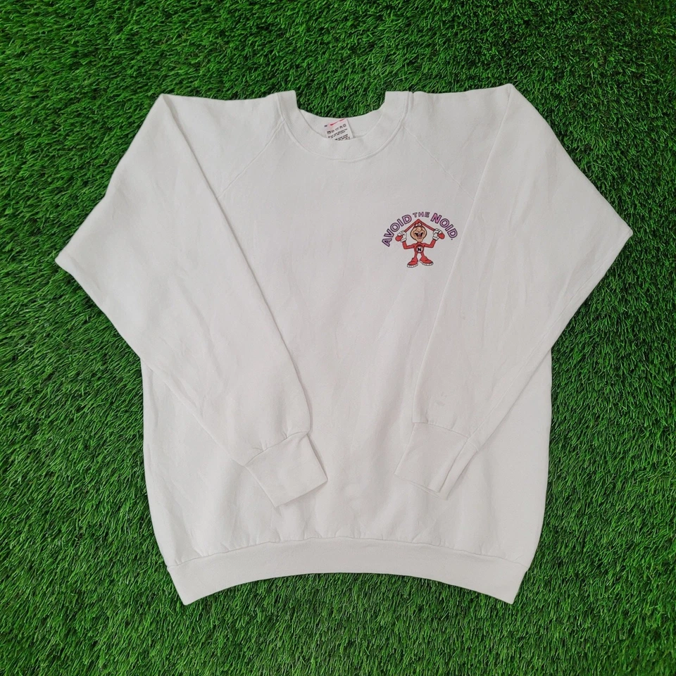 复古 1987 Funny Noid 运动衫女式 XL 22x22 方形作物美国多米诺比萨 — 第 2/4 张图片