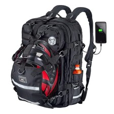 Waterproof Motorcycle Helmet Backpack Large Capacity Tactical Bag with USB Port
