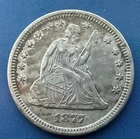1877-S Liberty Seated Silver Quarter Uncertified