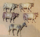5 Vintage celluloid animal figures: 4 Cows &  1 Horse about 2x3" — photo 2