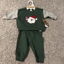NWT Baby Christmas 2 Piece Outfit Santa Size 3 Months Brand New