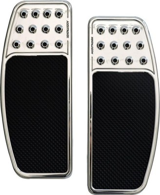 Accutronix Drilled Original Front Floorboards - Chrome Motorcycle FBF01-DOC