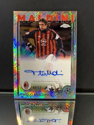 PAOLO MALDINI Auto LOGOFRACTOR style /52 2024-25 Topps Chrome UEFA